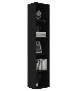 vidaXL Book Cabinet Black 40x30x189 cm Chipboard