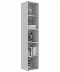 vidaXL Book Cabinet Grey 40x30x189 cm Chipboard