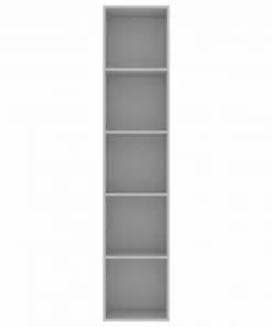 vidaXL Book Cabinet Grey 40x30x189 cm Chipboard