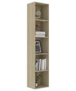 vidaXL Book Cabinet Sonoma Oak 40x30x189 cm Chipboard