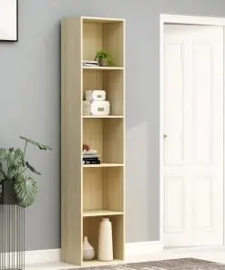 vidaXL Book Cabinet Sonoma Oak 40x30x189 cm Chipboard