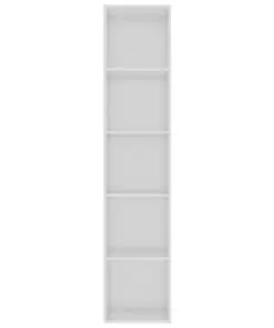 vidaXL Book Cabinet High Gloss White 40x30x189 cm Chipboard