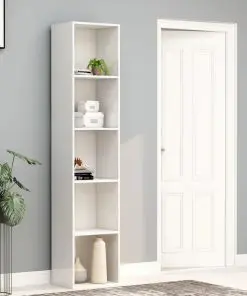 vidaXL Book Cabinet High Gloss White 40x30x189 cm Chipboard