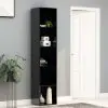 vidaXL Book Cabinet High Gloss Black 40x30x189 cm Chipboard