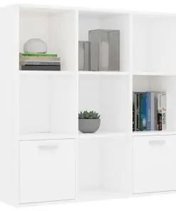 vidaXL Book Cabinet White 98x30x98 cm Chipboard