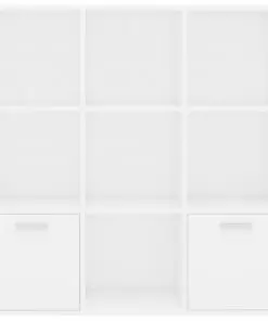 vidaXL Book Cabinet White 98x30x98 cm Chipboard