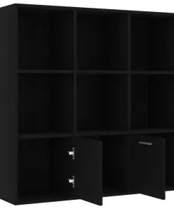 vidaXL Book Cabinet Black 98x30x98 cm Chipboard