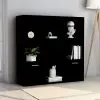 vidaXL Book Cabinet Black 98x30x98 cm Chipboard