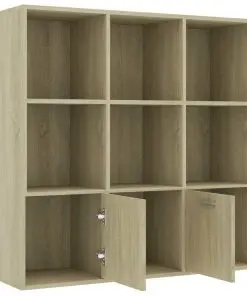 vidaXL Book Cabinet Sonoma Oak 98x30x98 cm Chipboard