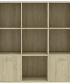 vidaXL Book Cabinet Sonoma Oak 98x30x98 cm Chipboard