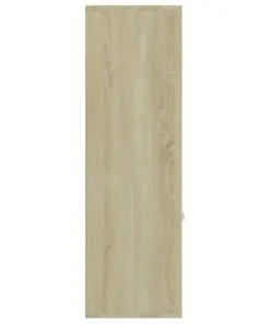 vidaXL Book Cabinet White and Sonoma Oak 98x30x98 cm Chipboard