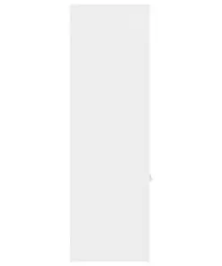 vidaXL Book Cabinet High Gloss White 98x30x98 cm Chipboard