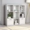 vidaXL Book Cabinet High Gloss White 98x30x98 cm Chipboard vidaXL Book Cabinet High Gloss White 98x30x98 cm Chipboard