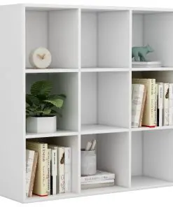 vidaXL Book Cabinet White 98x30x98 cm Chipboard