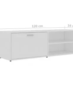 vidaXL TV Cabinet White 120x34x37 cm Chipboard