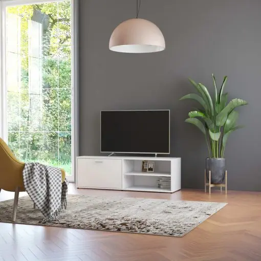vidaXL TV Cabinet White 120x34x37 cm Chipboard