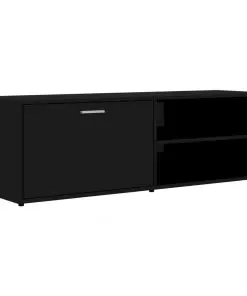 vidaXL TV Cabinet High Gloss Black 120x34x37 cm Chipboard
