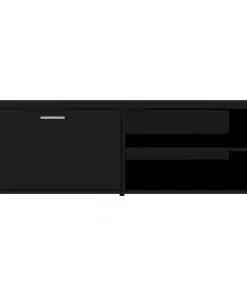 vidaXL TV Cabinet High Gloss Black 120x34x37 cm Chipboard