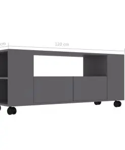 vidaXL TV Cabinet Grey 120x35x43 cm Chipboard