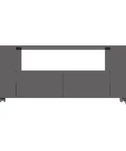 vidaXL TV Cabinet High Gloss Grey 120x35x43 cm Chipboard