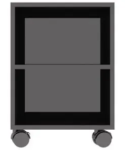 vidaXL TV Cabinet High Gloss Grey 120x35x43 cm Chipboard