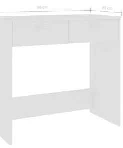 vidaXL Desk White 80x40x75 cm Chipboard
