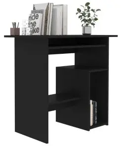 vidaXL Desk Black 80x45x74 cm Chipboard