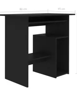 vidaXL Desk Black 80x45x74 cm Chipboard