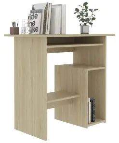 vidaXL Desk Sonoma Oak 80x45x74 cm Chipboard