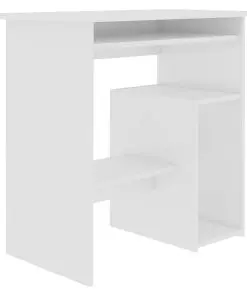 vidaXL Desk High Gloss White 80x45x74 cm Chipboard