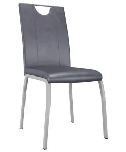 vidaXL Dining Chairs 6 pcs Suede Grey Faux Leather