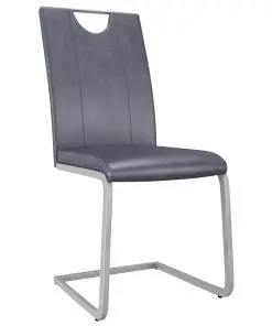 vidaXL Dining Chairs 6 pcs Suede Grey Faux Leather