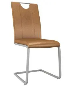 vidaXL Dining Chairs 6 pcs Brown Faux Leather