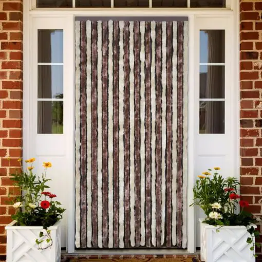 vidaXL Insect Curtain Beige and Light Brown 90×220 cm Chenille