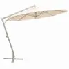 vidaXL Hanging Parasol 350 cm Sand Aluminium Pole