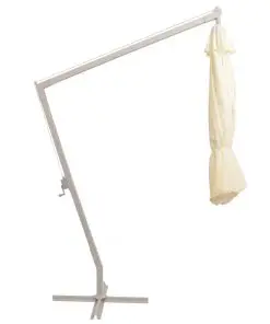vidaXL Hanging Parasol 350 cm Sand Aluminium Pole