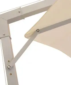 vidaXL Hanging Parasol 350 cm Sand Aluminium Pole