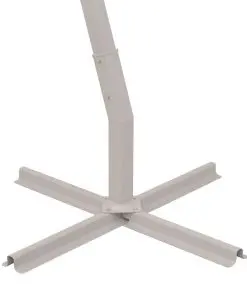 vidaXL Hanging Parasol 350 cm Sand Aluminium Pole