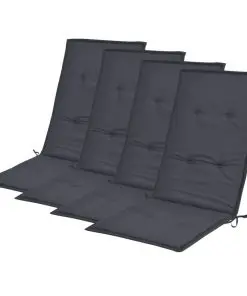 vidaXL Garden Chair Cushions 4 pcs Anthracite 120x50x3 cm