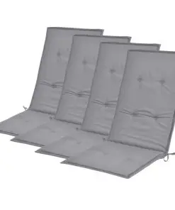 vidaXL Garden Chair Cushions 4 pcs Grey 120x50x3 cm