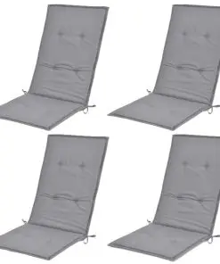 vidaXL Garden Chair Cushions 4 pcs Grey 120x50x3 cm