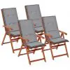 vidaXL Garden Chair Cushions 4 pcs Grey 120x50x3 cm