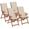 vidaXL Garden Chair Cushions 4 pcs Cream 120x50x3 cm