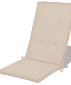vidaXL Garden Chair Cushions 4 pcs Cream 120x50x3 cm