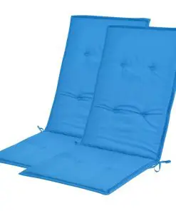 vidaXL Garden Chair Cushions 2 pcs Blue 120x50x3 cm
