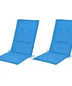 vidaXL Garden Chair Cushions 2 pcs Blue 120x50x3 cm