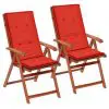 vidaXL Garden Chair Cushions 2 pcs Red 120x50x3 cm