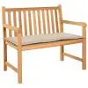vidaXL Garden Bench Cushion Cream 100x50x3 cm