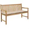 vidaXL Garden Bench Cushion Cream 150x50x3 cm