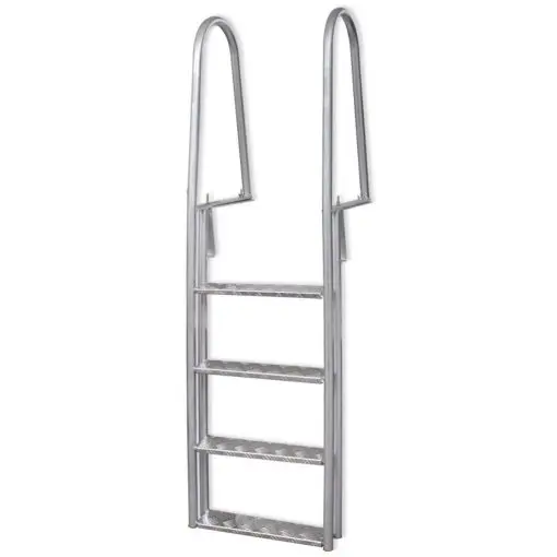 vidaXL 4-Step Dock/Pool Ladder Aluminium 170 cm